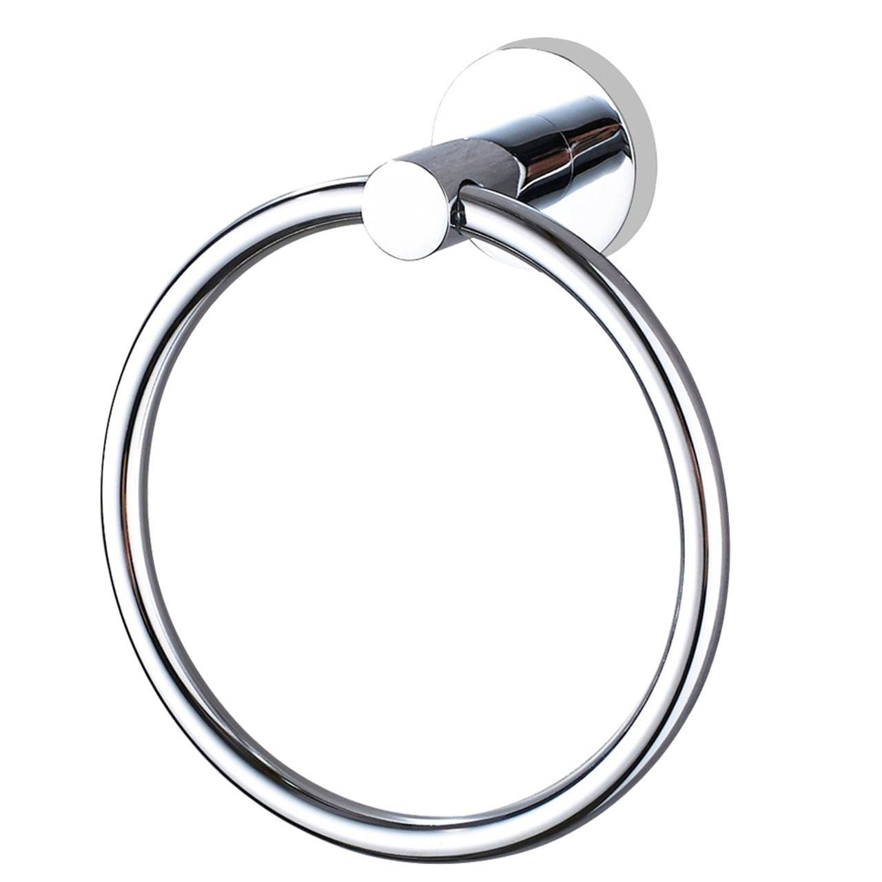 Transolid KA-CAR-4-PC 4-Piece Bathroom Accessory Kit Including a robe hook, a toilet paper holder, a towel ring, and a 24-in towel bar, in Polished Chrome