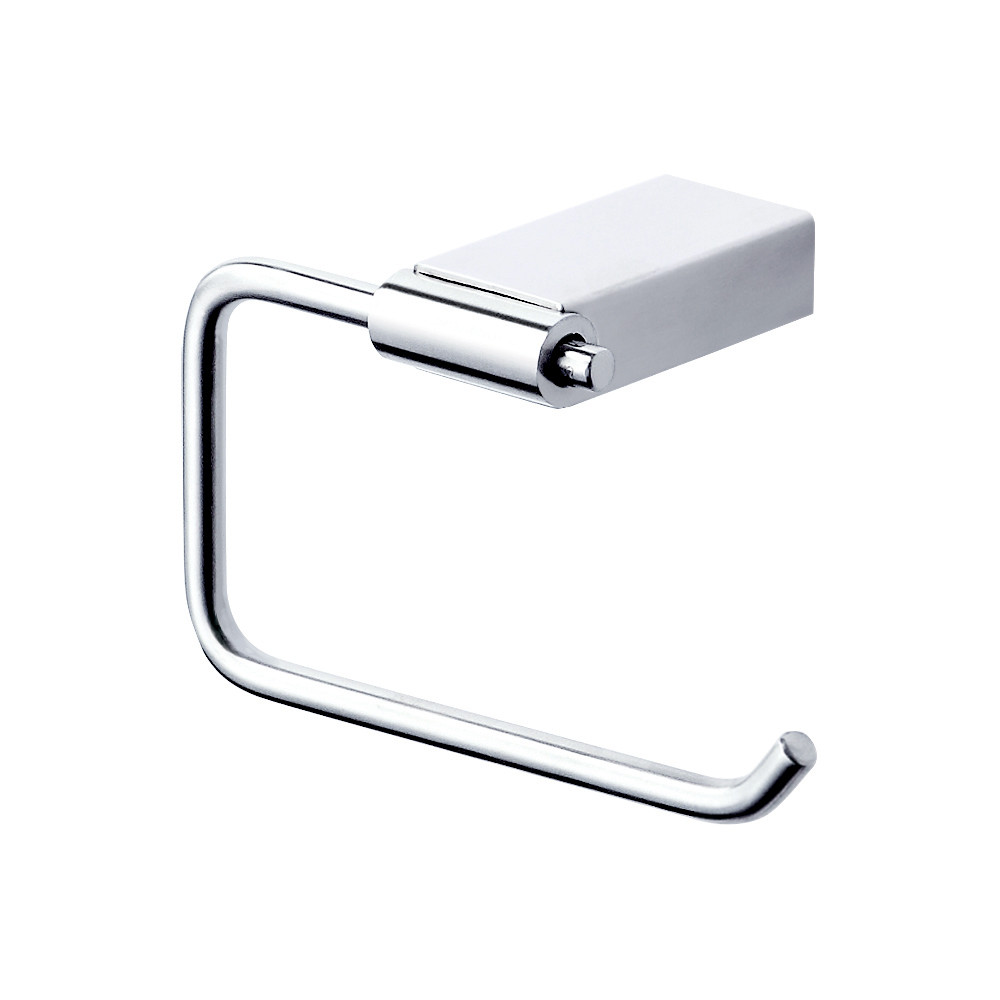 4-Piece Bathroom Accessory Kit Including a robe hook, a toilet paper holder, a towel ring, and a 24-in towel bar, in Polished Chrome
