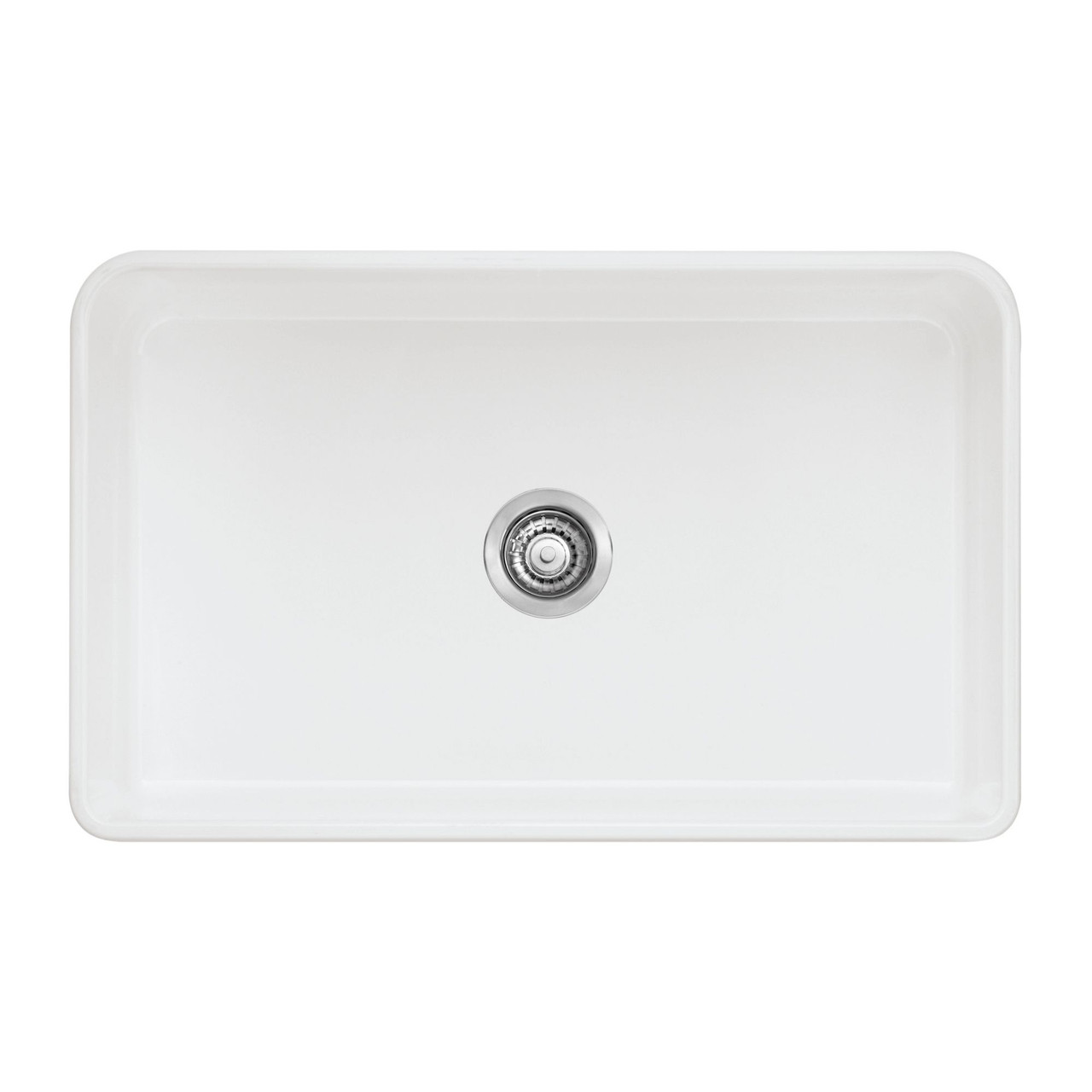 30" Farmhouse/Apron Front Single Bowl Kitchen Sink in White