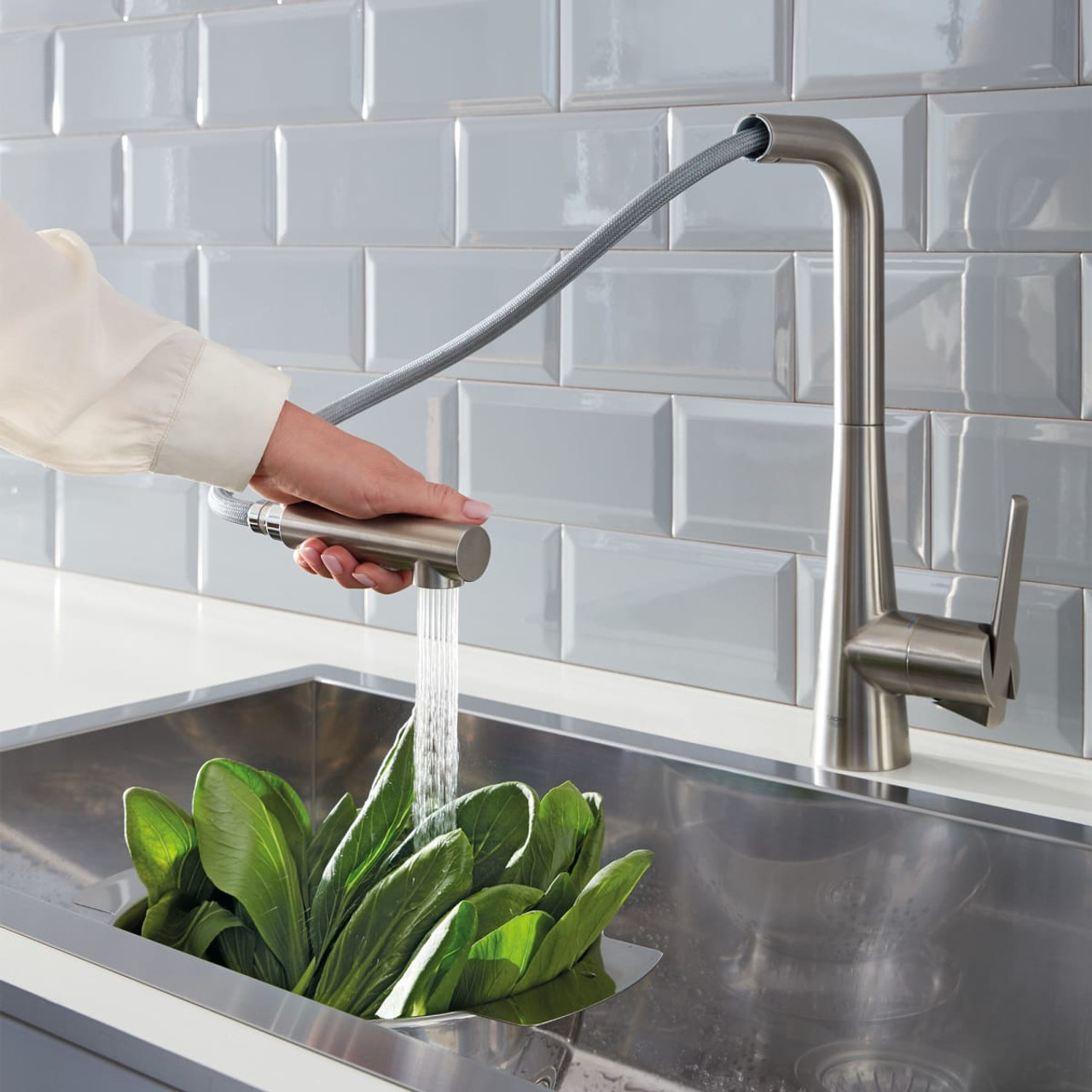 Grohe 33893DC2 Ladylux 1.75 GPM Single-Handle Kitchen Faucet in Supersteel Infinity Finish