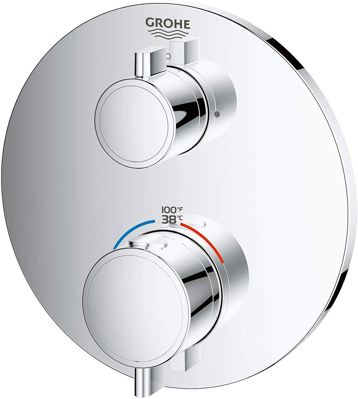 Grohe 24133000 Grohtherm Dual Function 2-Handle Thermostatic Trim in StarLight Chrome Finish