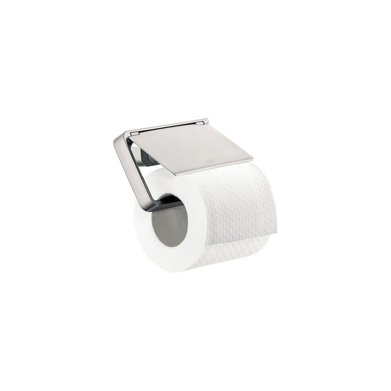 Roll holder with Cover in Brushed Nickel Finish Roll holder with Cover in Brushed Nickel Finish