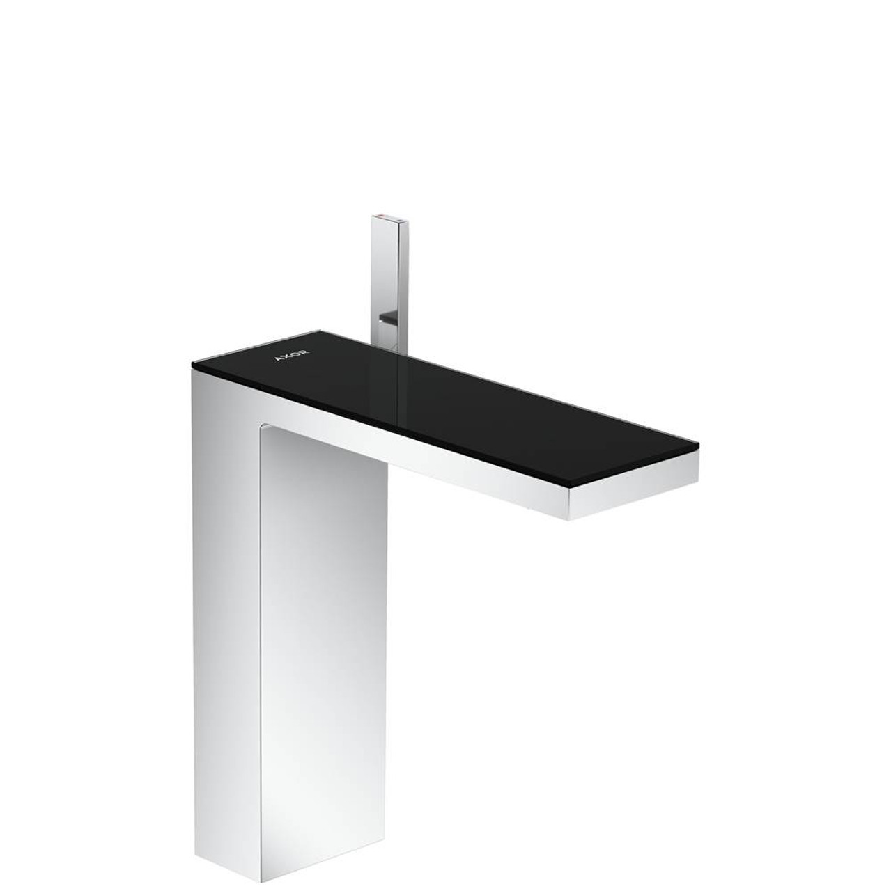 Single-Hole Faucet 230 in Chrome/Black Glass