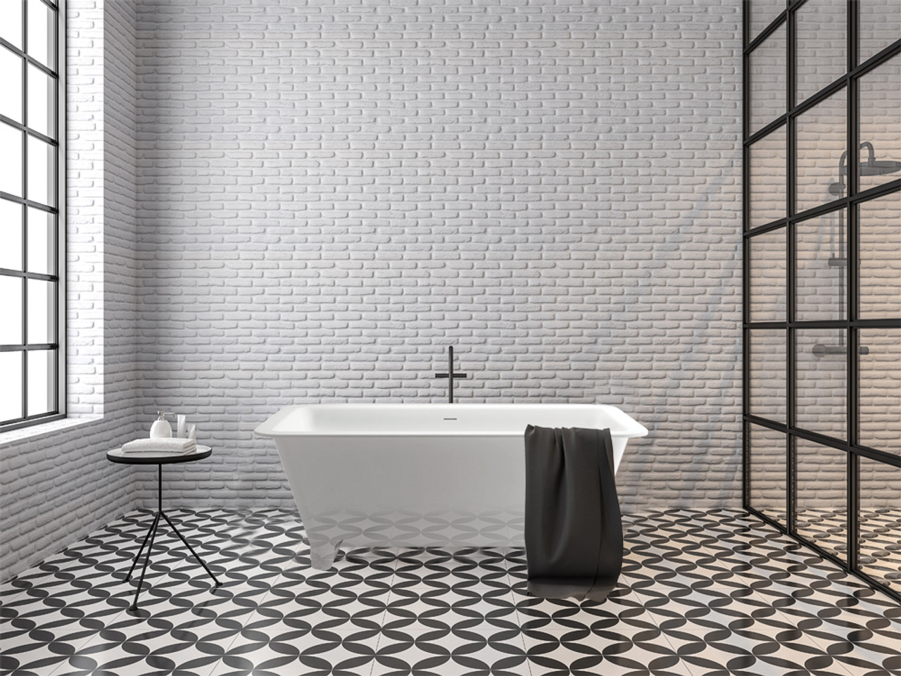 Transolid SMN6030 Milan 60in X 30in Freestanding Resin Stone Bathtub with Center Drain and Built-In Overflow