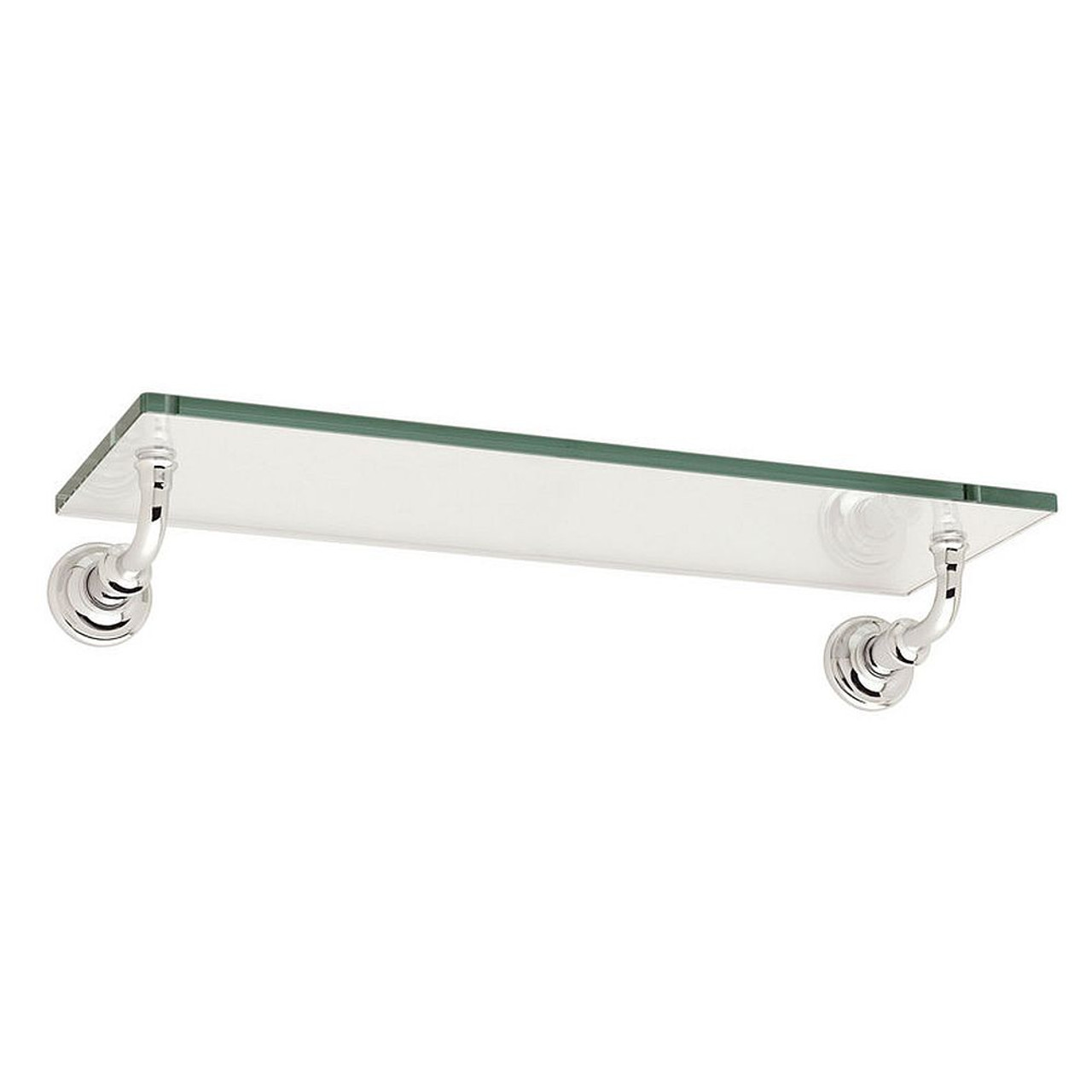 18in Tempered Glass Shelf in Polished Chrome 18in Tempered Glass Shelf in Polished Chrome