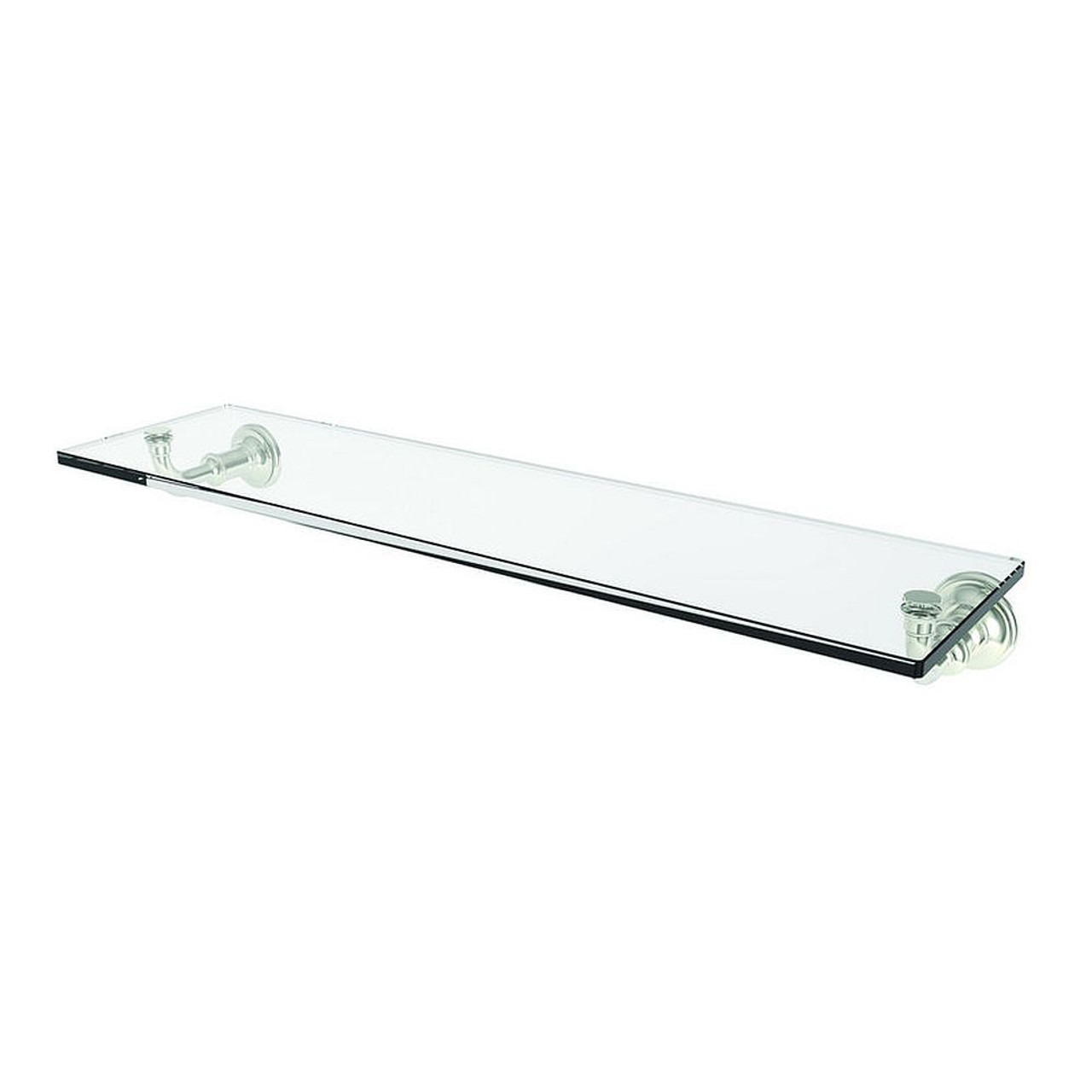 24in Tempered Glass Shelf in Polished Nickel 24in Tempered Glass Shelf in Polished Nickel