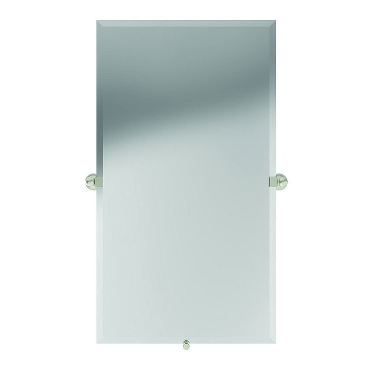 36in Rectangular Pivoting Portrait Mirror in Satin Nickel 36in Rectangular Pivoting Portrait Mirror in Satin Nickel