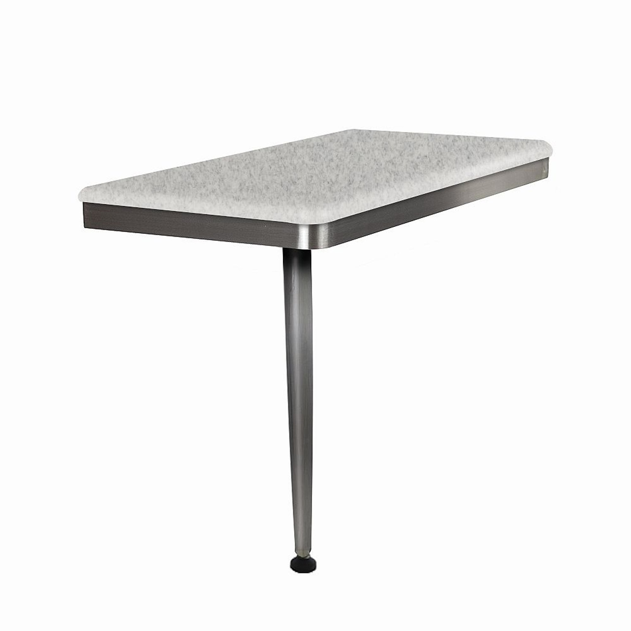Transolid SSSL2412L-39 24in x 12in Left-Hand Shower Seat with Brushed Stainless Frame and Leg