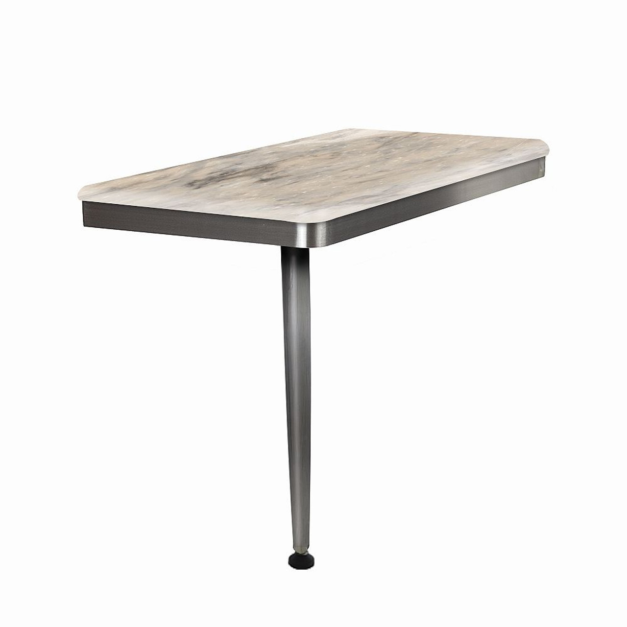 Transolid SSSL2412L-49 24in x 12in Left-Hand Shower Seat with Brushed Stainless Frame and Leg