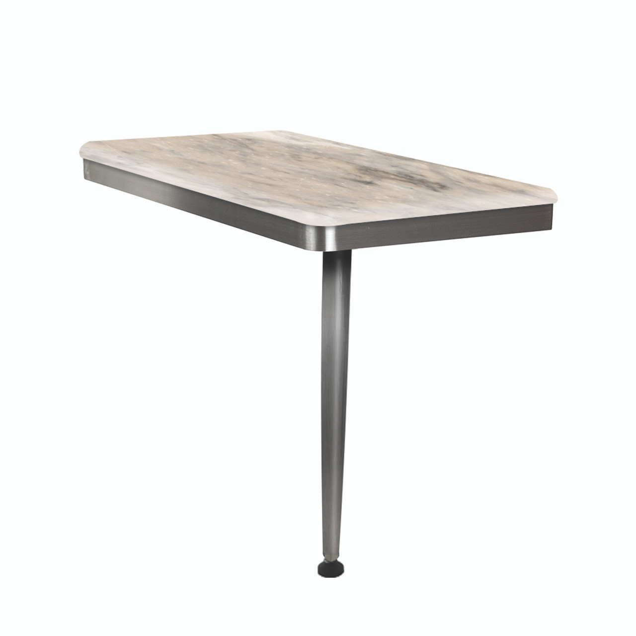 Transolid SSSL2412R-49 24in x 12in Right-Hand Shower Seat with Brushed Stainless Frame and Leg