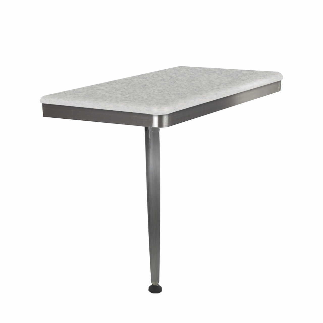 Transolid SSSL2412L-27 24in x 12in Left-Hand Shower Seat with Brushed Stainless Frame and Leg