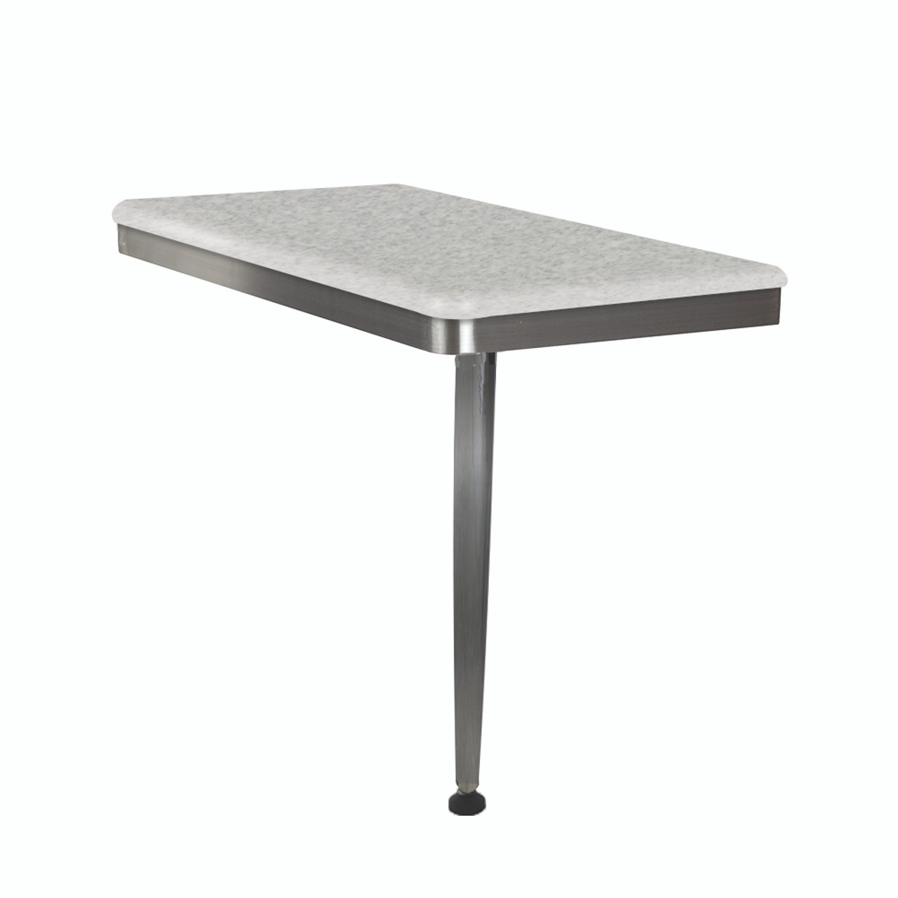 Transolid SSSL2412R-27 24in x 12in Right-Hand Shower Seat with Brushed Stainless Frame and Leg