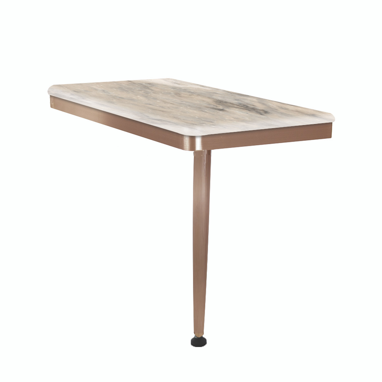 Transolid SSSL2412R-CB49 24in x 12in Right-Hand Shower Seat with PVD Coated Champagne Bronze Frame and Leg