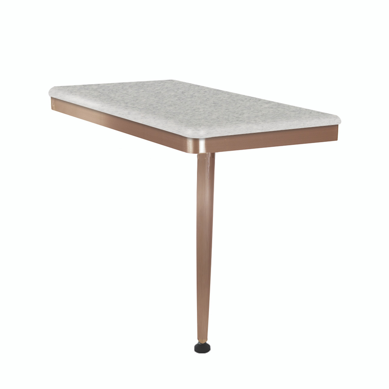 Transolid SSSL2412R-CB27 24in x 12in Right-Hand Shower Seat with PVD Coated Champagne Bronze Frame and Leg