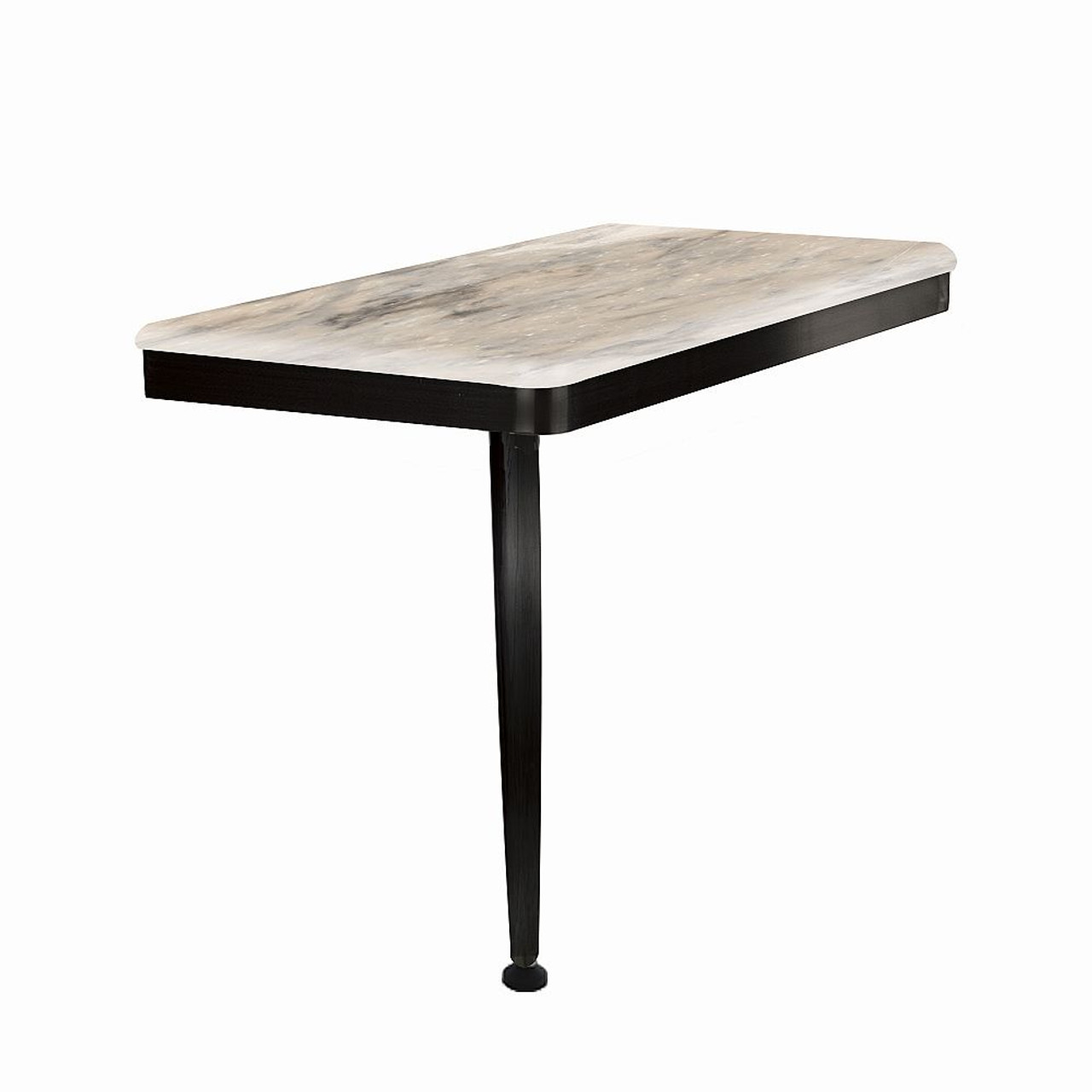 Transolid SSSL2412L-MB49 24in x 12in Left-Hand Shower Seat with PVD Coated Matte Black Frame and Leg