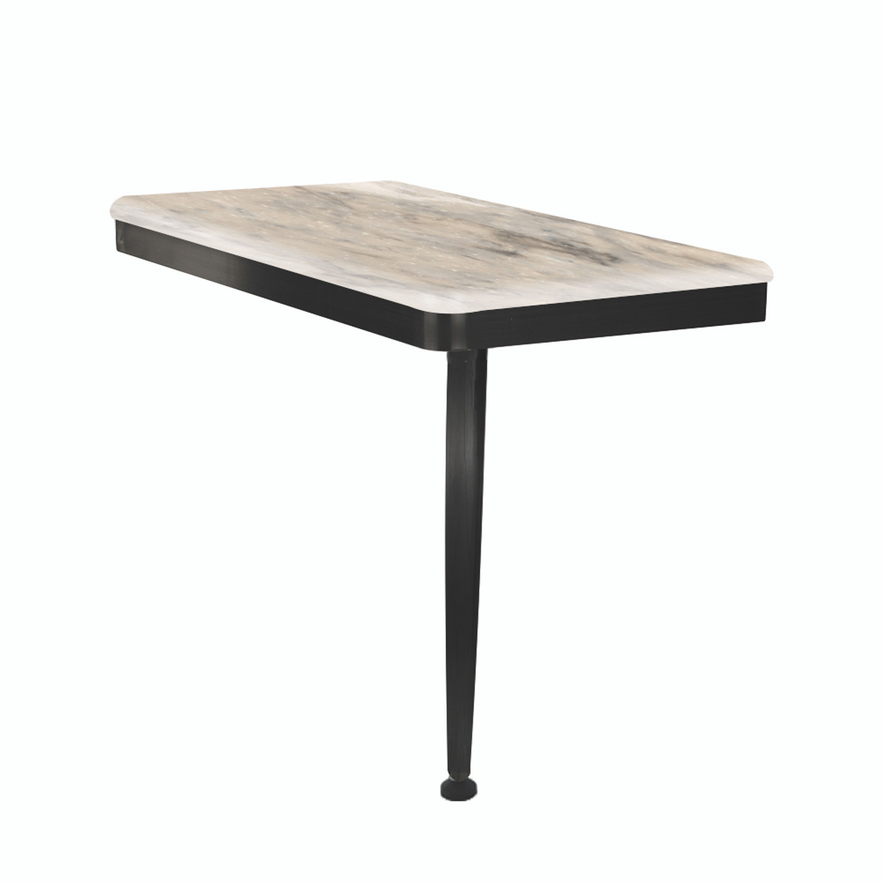 Transolid SSSL2412R-MB49 24in x 12in Right-Hand Shower Seat with PVD Coated Matte Black Frame and Leg