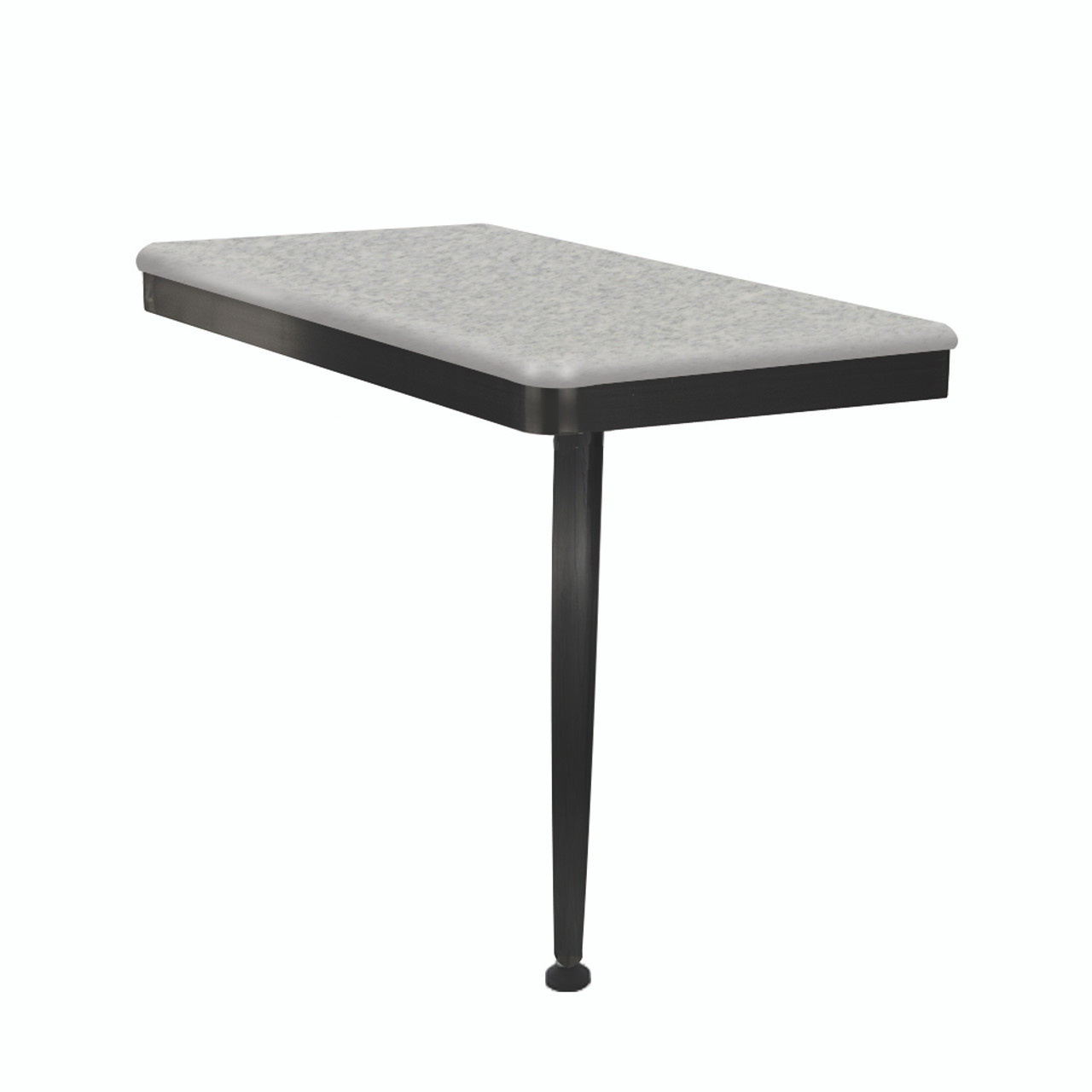 Transolid SSSL2412R-MB27 24in x 12in Right-Hand Shower Seat with PVD Coated Matte Black Frame and Leg