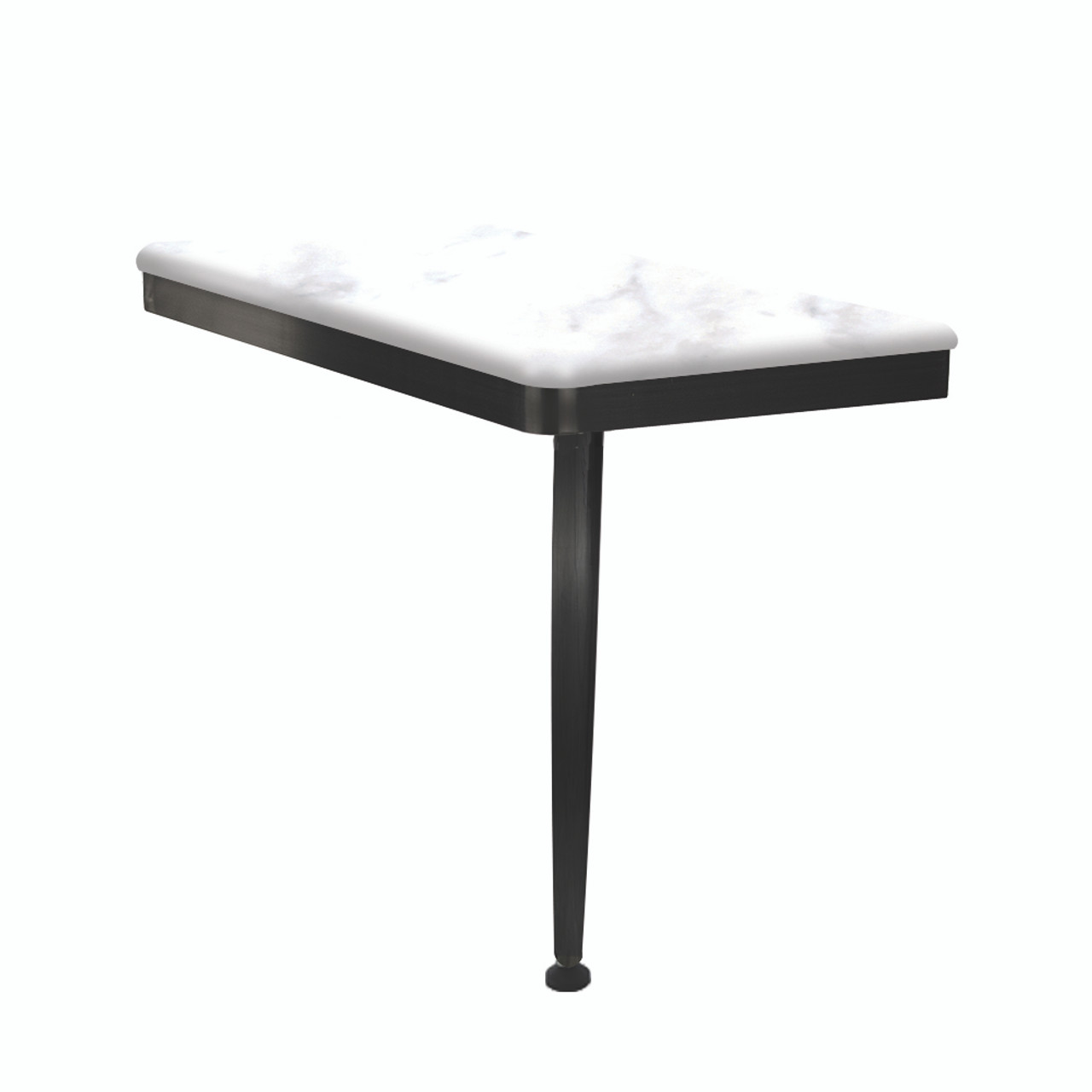 Transolid SSSL2412R-MB47 24in x 12in Right-Hand Shower Seat with PVD Coated Matte Black Frame and Leg
