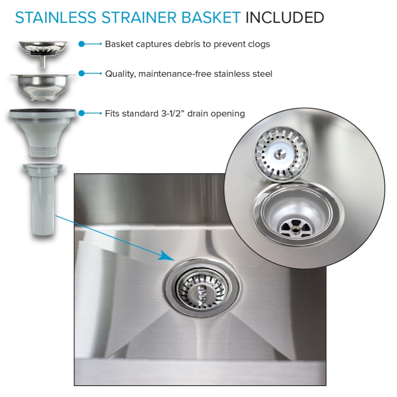 Transolid TFH-2522-SS 25-in. Stainless Steel Laundry Sink with Wash Stand in Brushed Satin