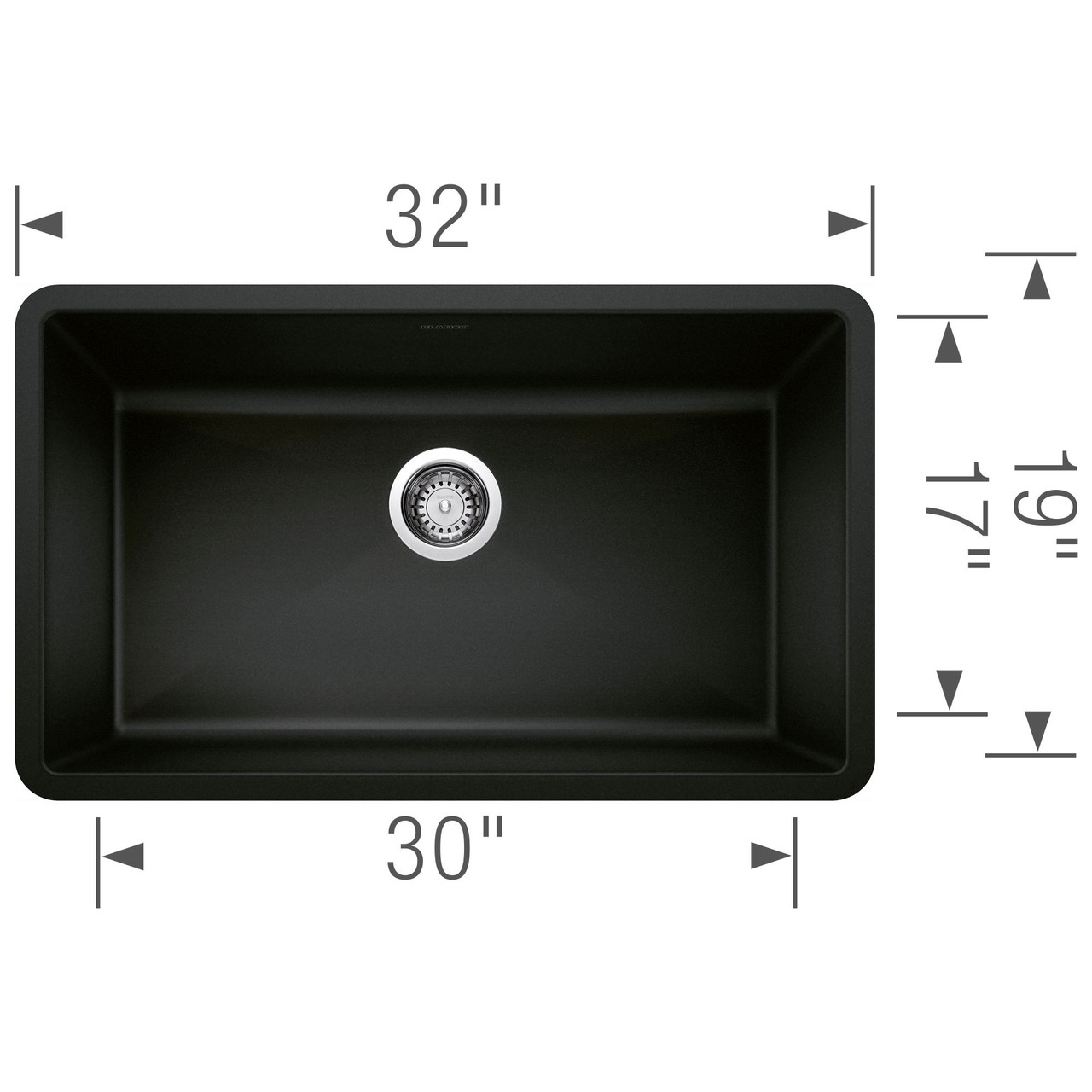 Blanco 442935 Precis Super Single Bowl in Coal Black