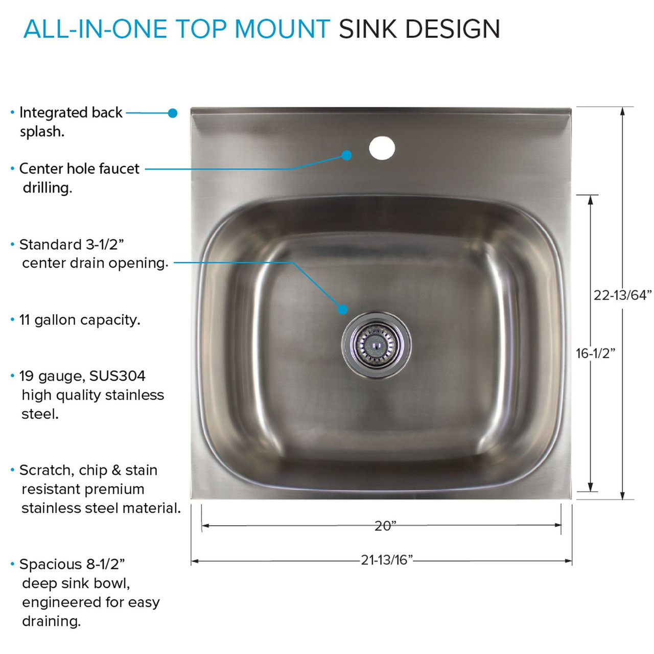 All-in-One 44.8-in x 22-in x 35-in Metal Undermount Laundry/Utility Sink and Cabinet in Matte Black