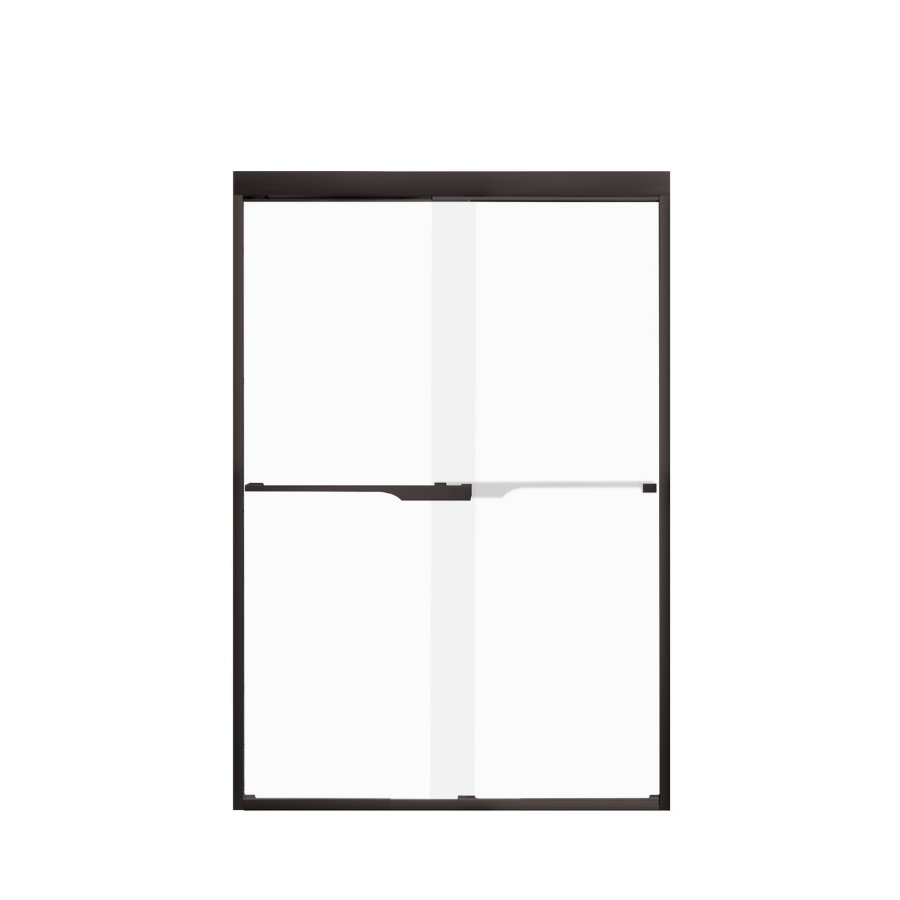 Transolid FBPT487008F-J-MB Frederick 45.75-47 in. W x 70 in. H Semi-Frameless Bypass Shower Door in Matte Black with Frosted Glass