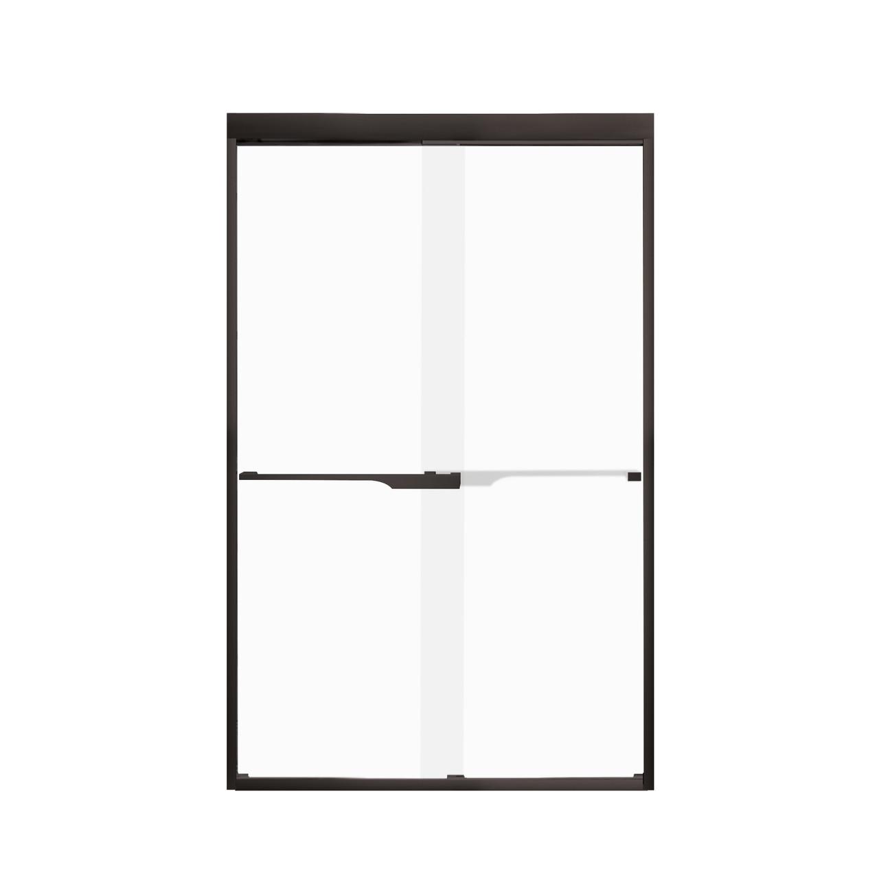 Transolid FBPT487608F-J-MB Frederick 45.75-47 in. W x 76 in. H Semi-Frameless Bypass Shower Door in Matte Black with Frosted Glass