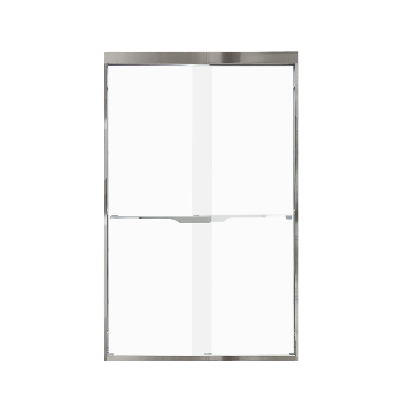 Transolid FBPT487608F-J-PC Frederick 45.75-47 in. W x 76 in. H Semi-Frameless Bypass Shower Door in Polished Chrome with Frosted Glass 