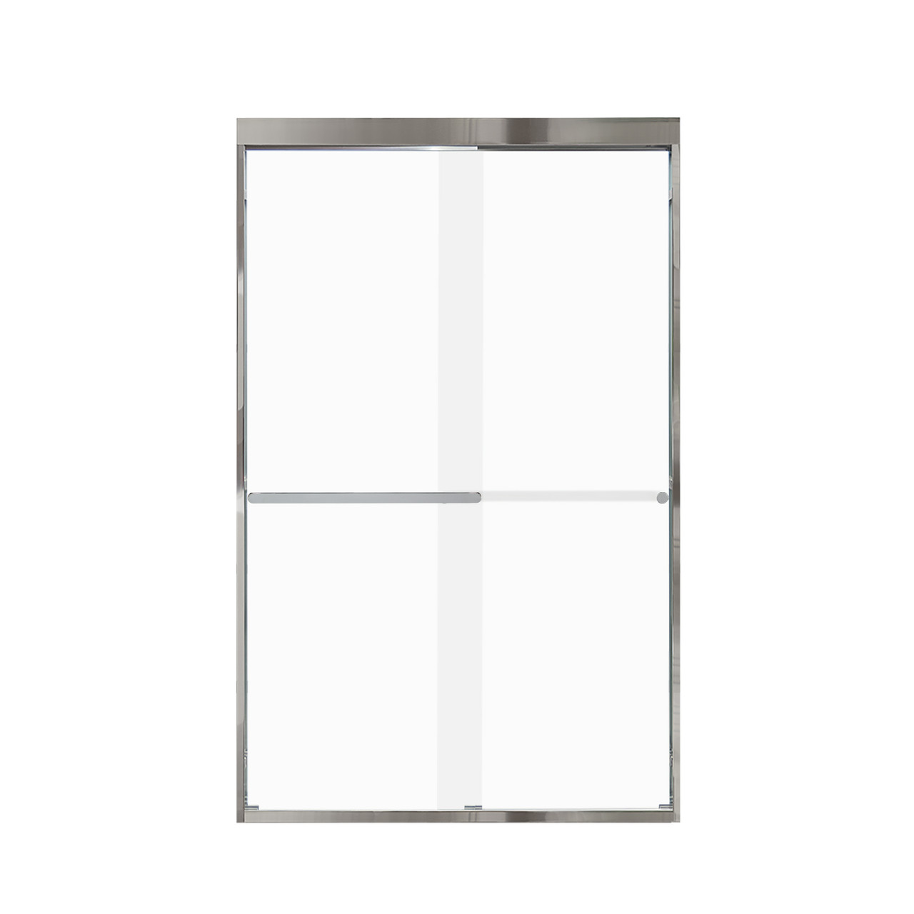 Transolid FBPT487608F-R-PC Frederick 45.75-47 in. W x 76 in. H Semi-Frameless Bypass Shower Door in Polished Chrome with Frosted Glass 