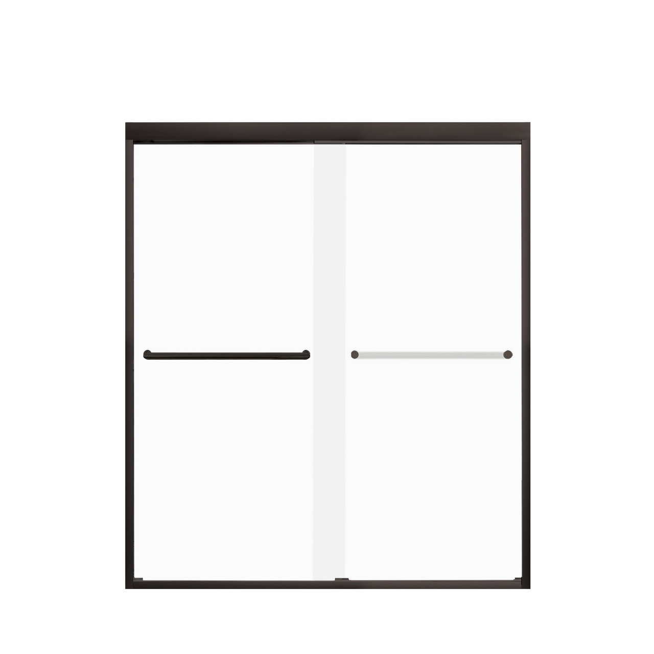 Transolid FBPT607008F-T-MB Frederick 57.75-59 in. W x 70 in. H Semi-Frameless Bypass Shower Door in Matte Black with Frosted Glass