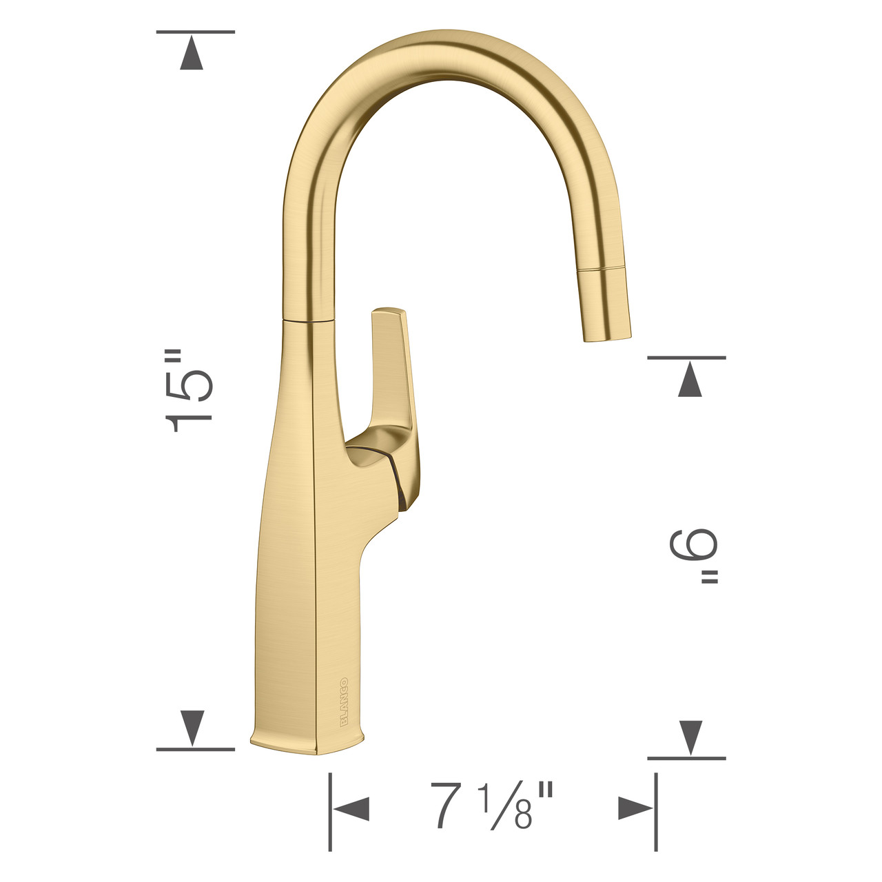 Blanco 442986 Rivana Bar Faucet 1.5 GPM in Satin Gold