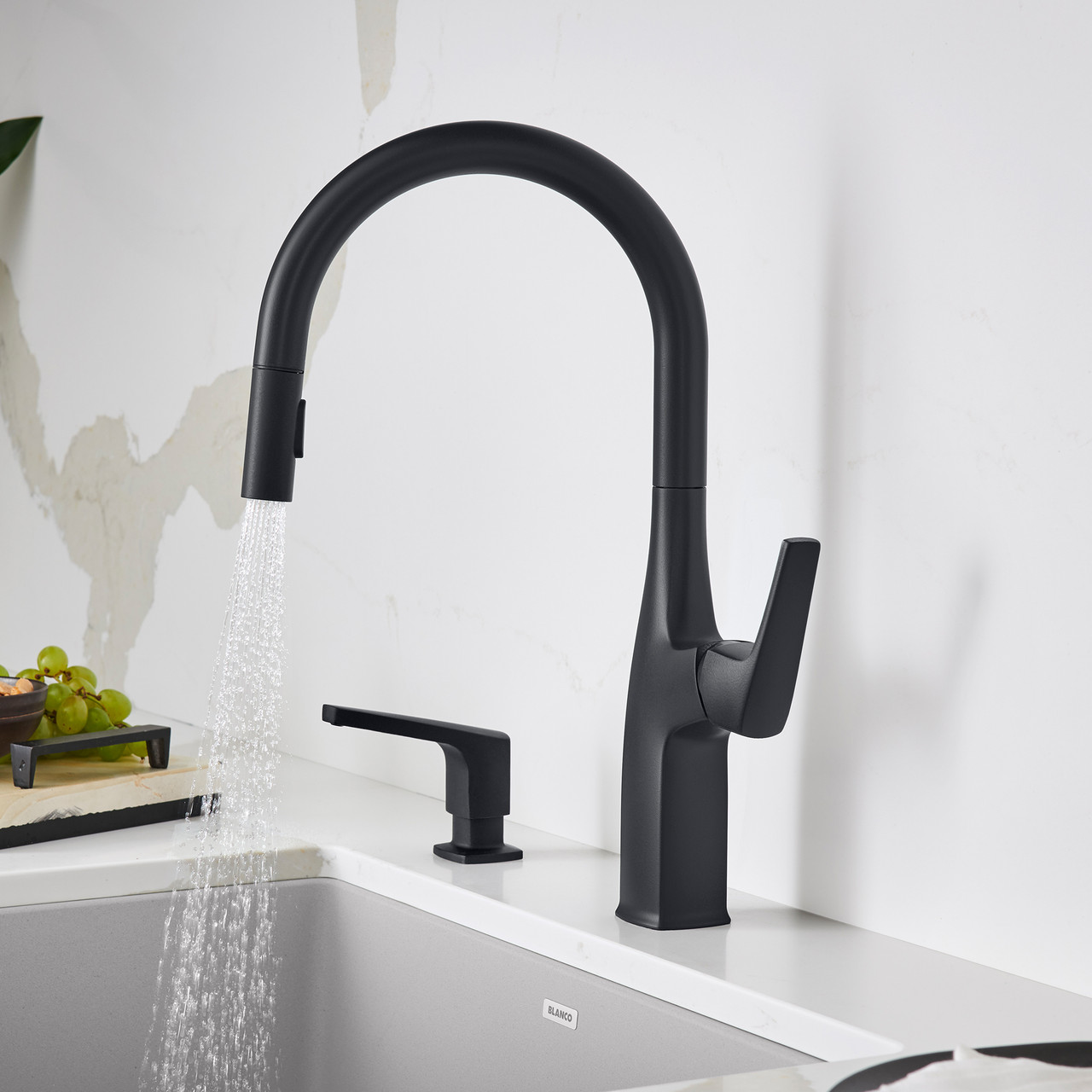 Blanco 443020 Rivana Pull-Down Kitchen Faucet 1.5 GPM in Matte Black