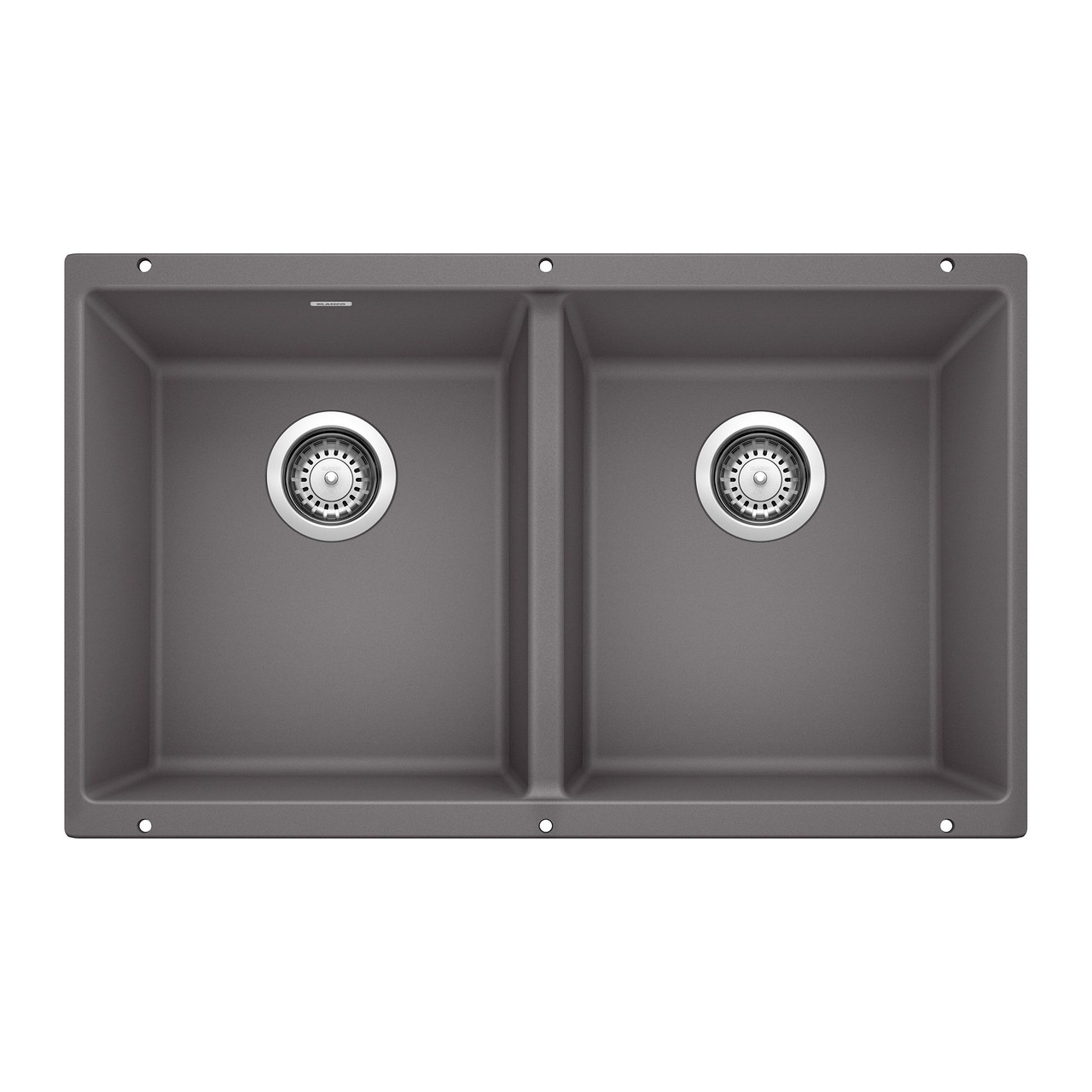 Blanco KA-519050 Precis Equal Double Bowl Sink Kit in Cinder