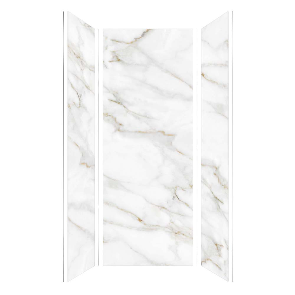 Transolid TWK363696-KI80G Titan 39-in x 39-in x 96-in Shower Wall Trimmable Kit, Summit Gold (Glossy)