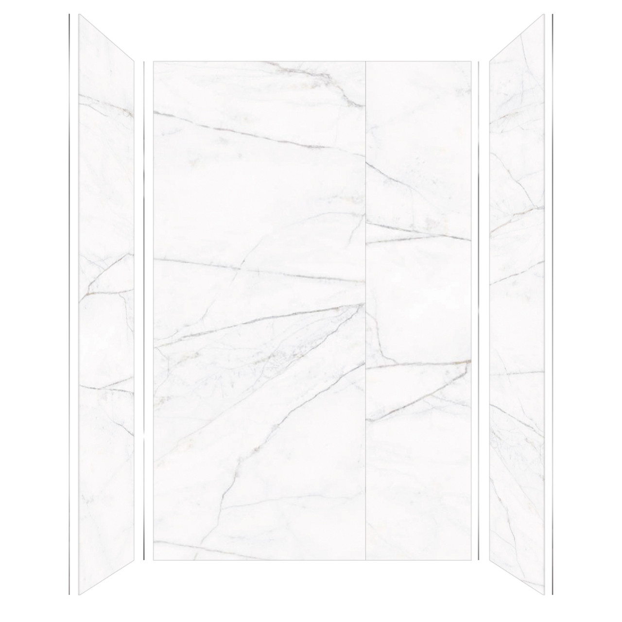 Transolid TWK603696-KI58H Titan 64-in x 39-in x 96-in Shower Wall Trimmable Kit, Summit (Honed)
