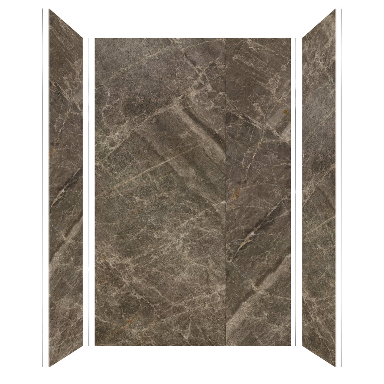 Transolid TWK603696-KI82G Titan 64-in x 39-in x 96-in Shower Wall Trimmable Kit, Sahara (Glossy)