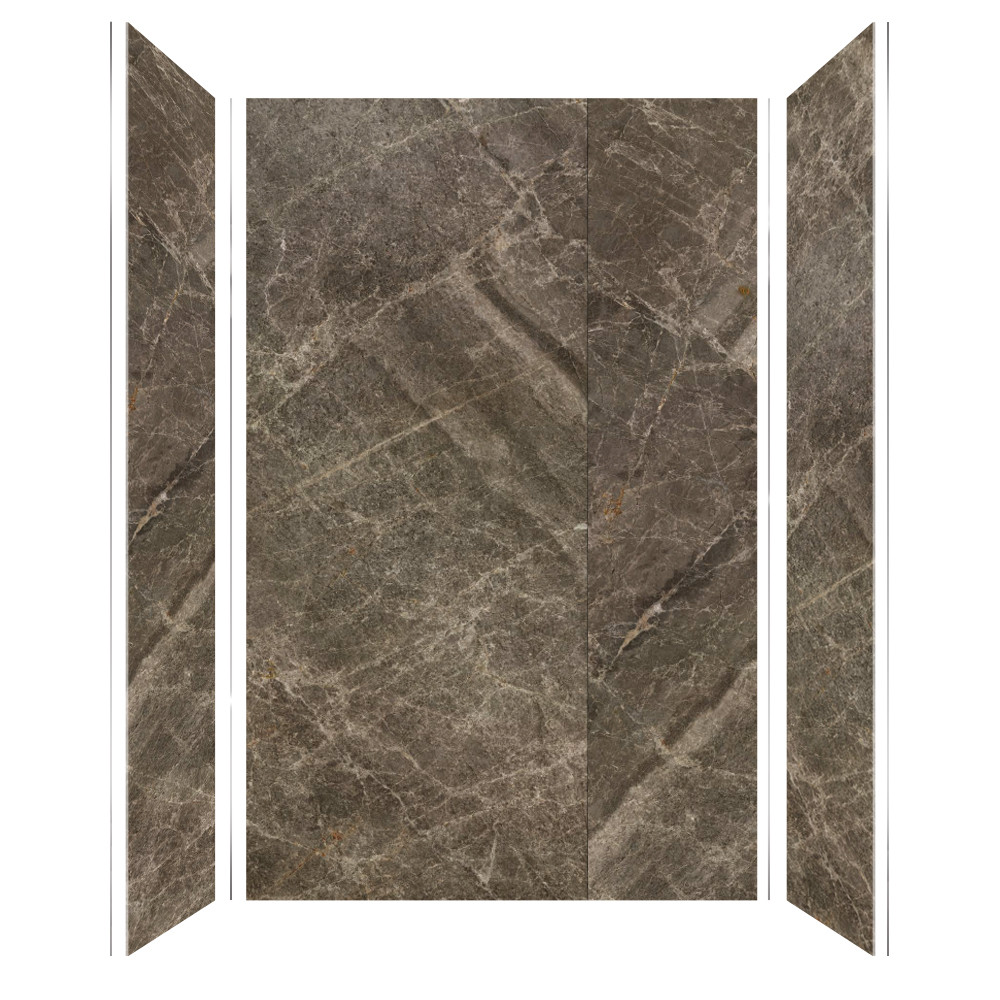 Transolid TWKE603696-KI82G Titan 60-in x 36-in x 96-in Eco Shower Wall Trimmable Kit, Sahara (Glossy)