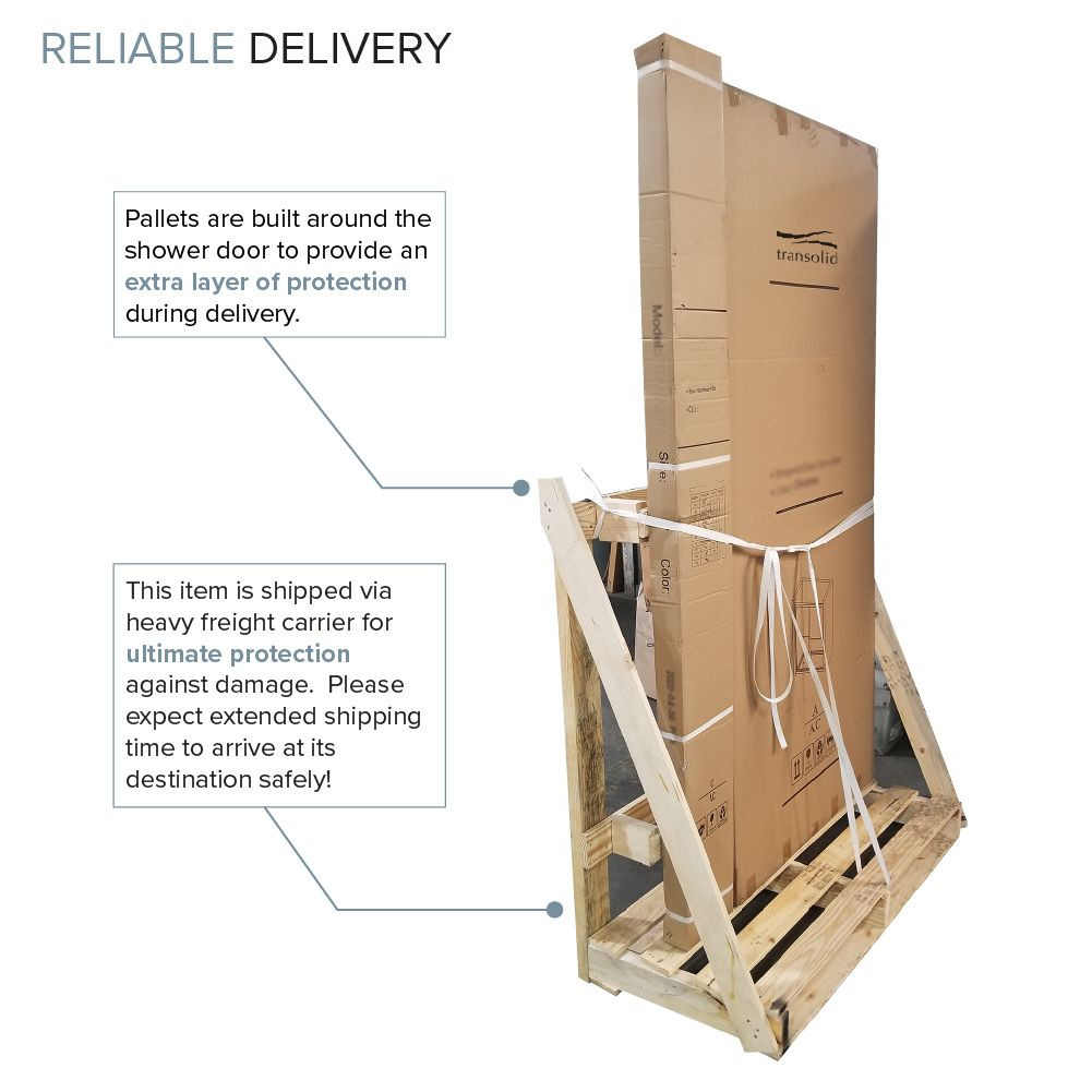 Transolid EHTB445267610C-T-MB Elizabeth 44.5-in W x 76-in H Hinged Shower Door in Matte Black with Clear Glass