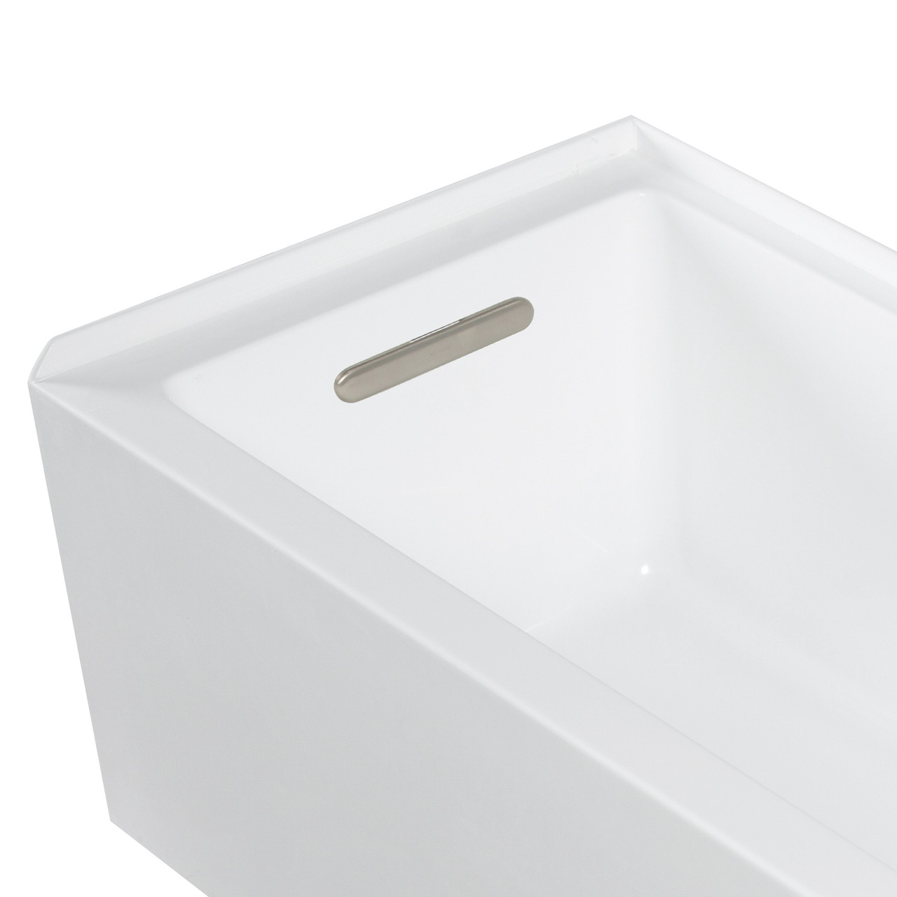 Transolid UATLN603220-L Unity 60-in x 32-in x 20-in Alcove Acrylic Bathtub With Left Hand Drain, White (Glossy)
