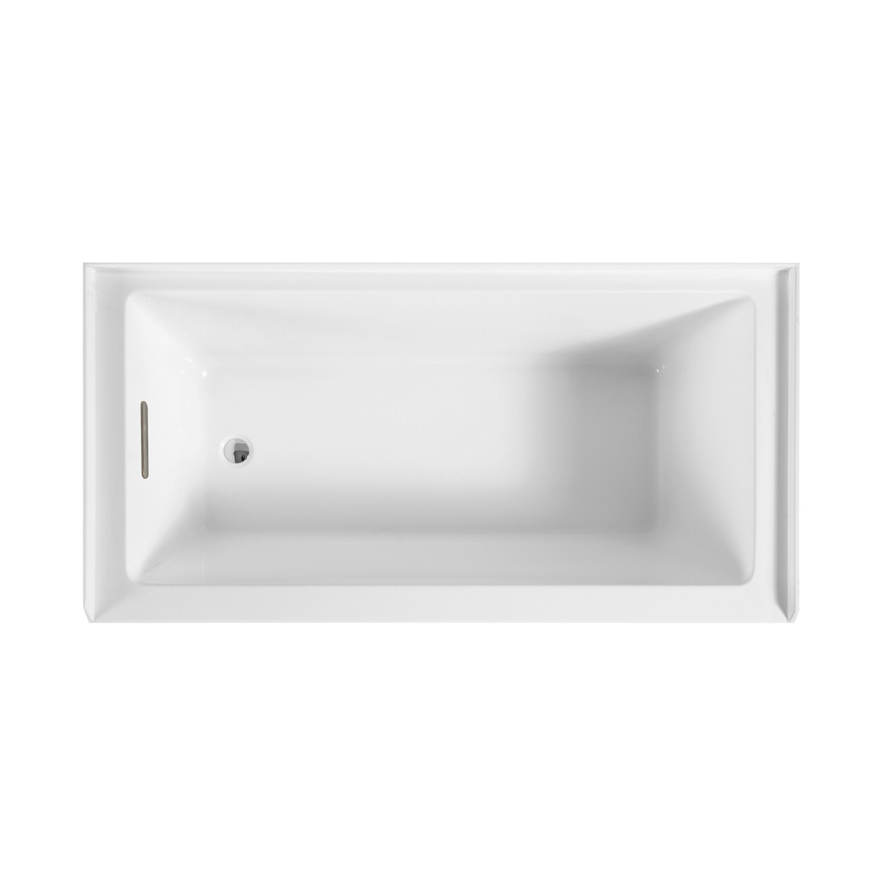 Transolid UATLN603222-L Unity AFR 60-in x 32-in x 22-in Alcove Acrylic Bathtub With Left Hand Drain, White (Glossy)