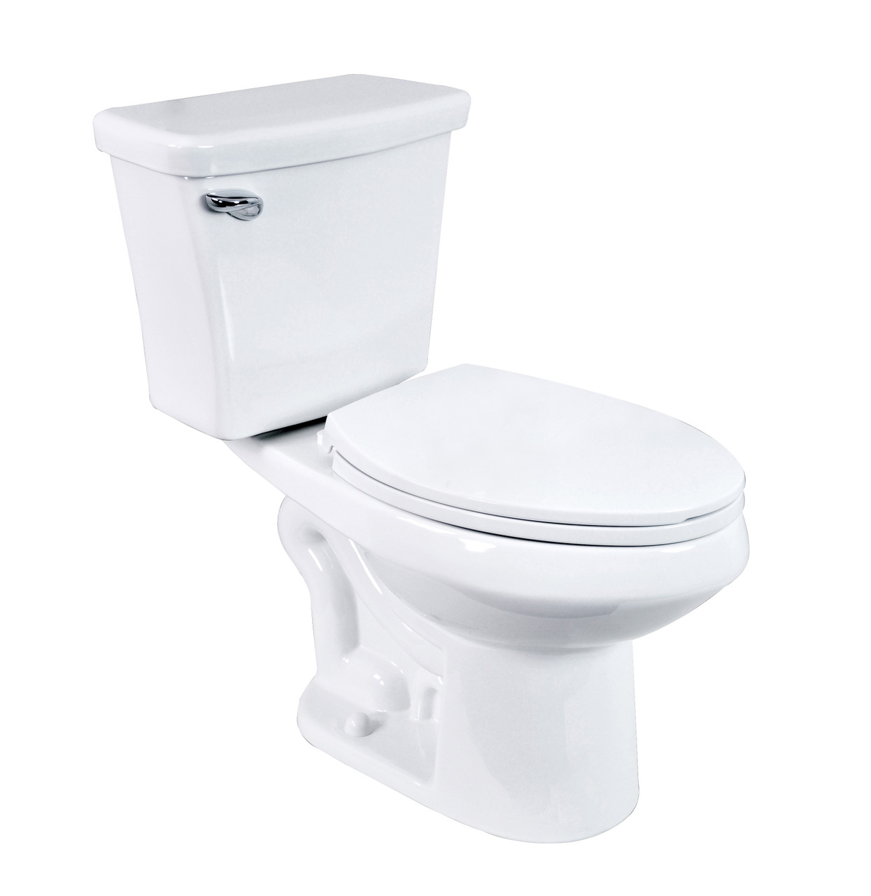 Transolid TBT-527-01 Christopher 2-Piece 1.6/1.0 GPF Dual Flush Elongated Toilet Without Toilet Seat, White
