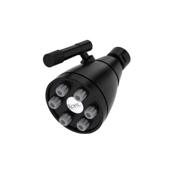 Rohl MB0190MB Graceline 3-in 6-Jet Adjustable Showerhead, Matte Black
