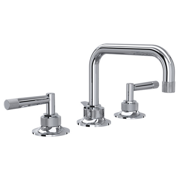 Rohl MB-2009LMAPC-2 Graceline U-Spout Widespread Bathroom Faucet with Metal Lever Handle, Polished Chrome