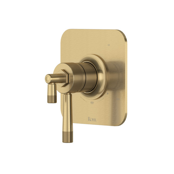 Rohl TMB47W1LMAG Graceline 1/2-in Thermostatic and Pressure Balance Trim with 3 Functions with Lever Handle, Antique Gold