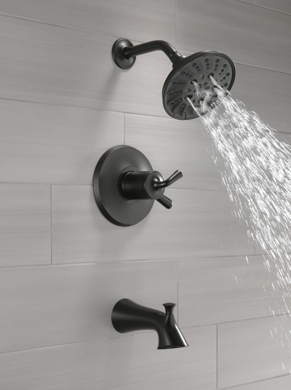 Delta T17433-BL Kayra Monitor 17 Series Tub and Shower Trim, Matte Black