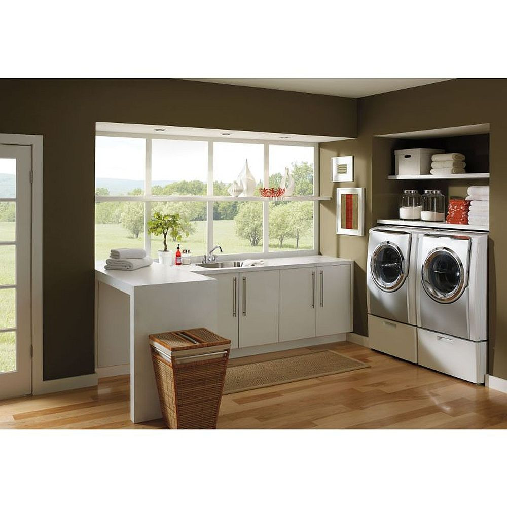 Two Handle Laundry Faucet in Polished Chrome