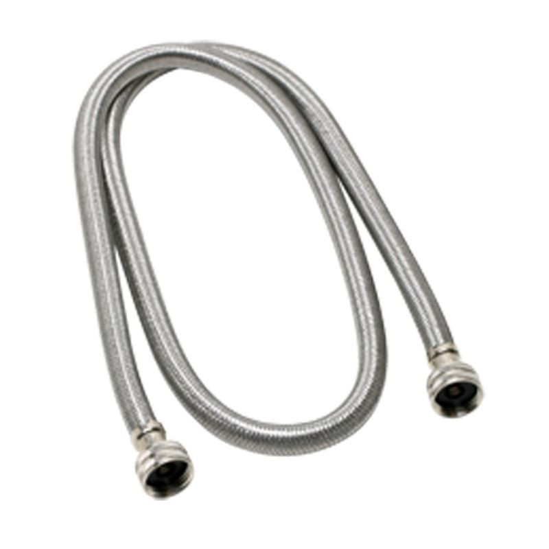 Stainless Steel 60-in Washing Machine Connecter with 3/4-in x 3/4-in Hose Fittings
