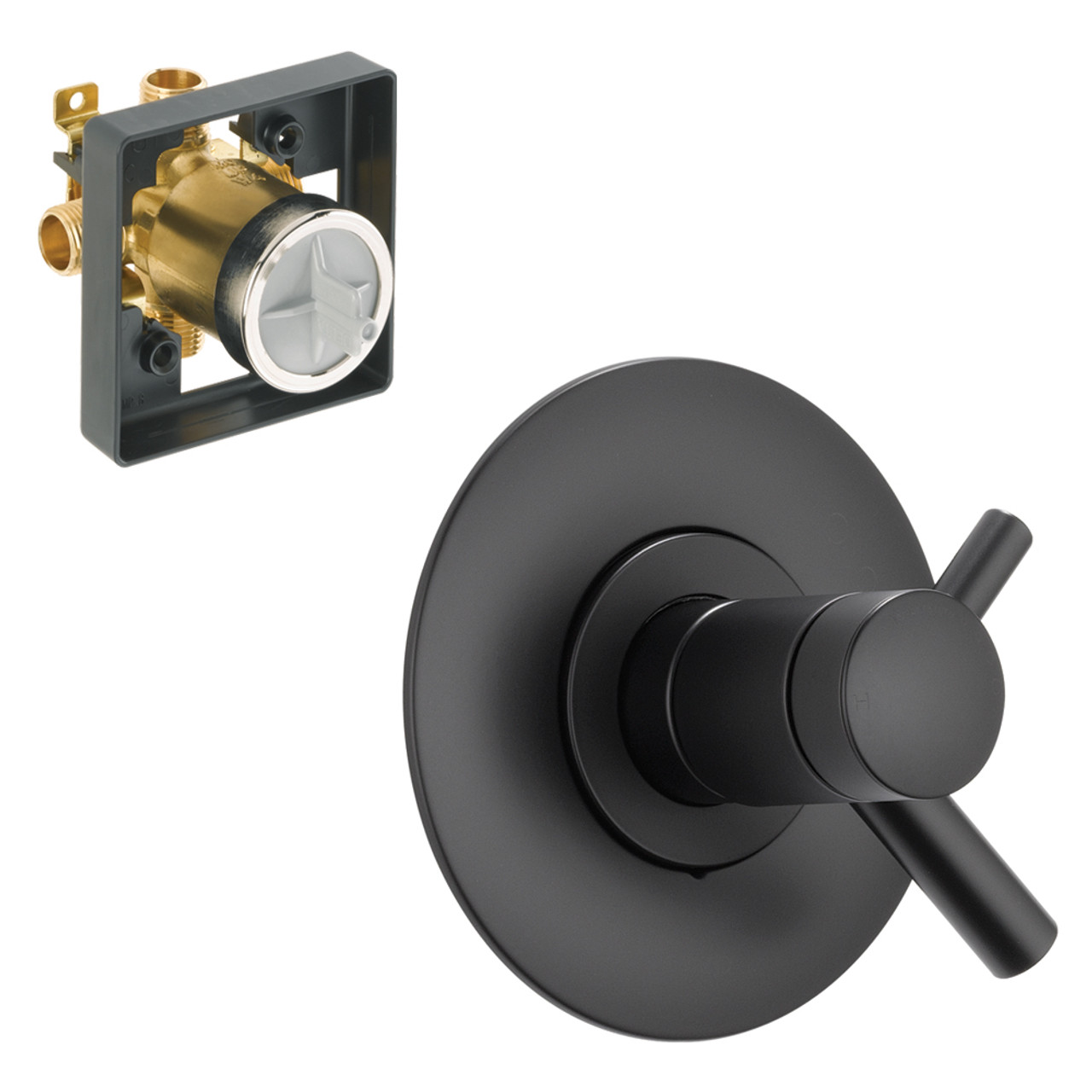 Brizo KS60075-R-BL Shower Trim Kit in Matte Black