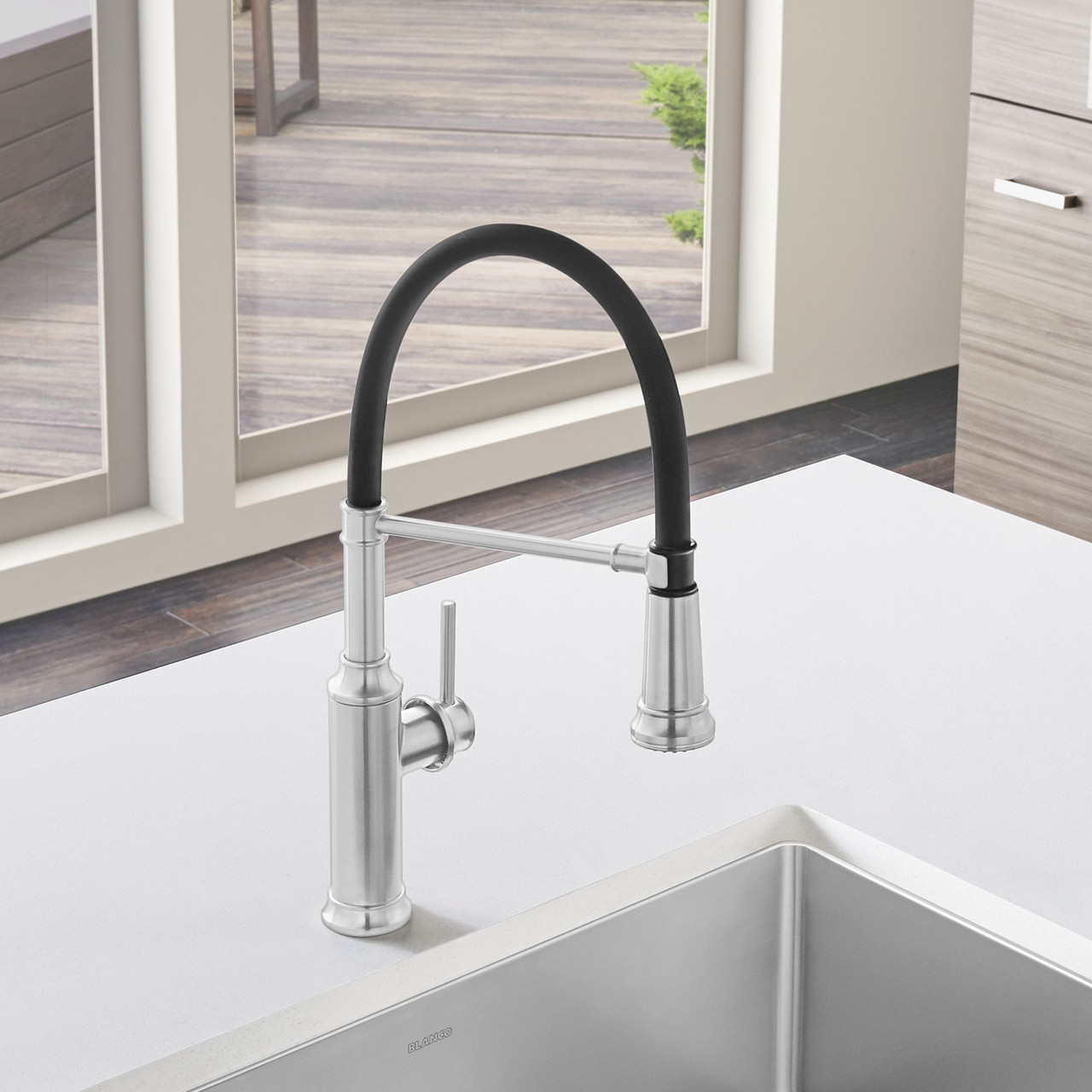 Semi-Pro Kitchen Faucet 1.5 gpm in Stainless Finish