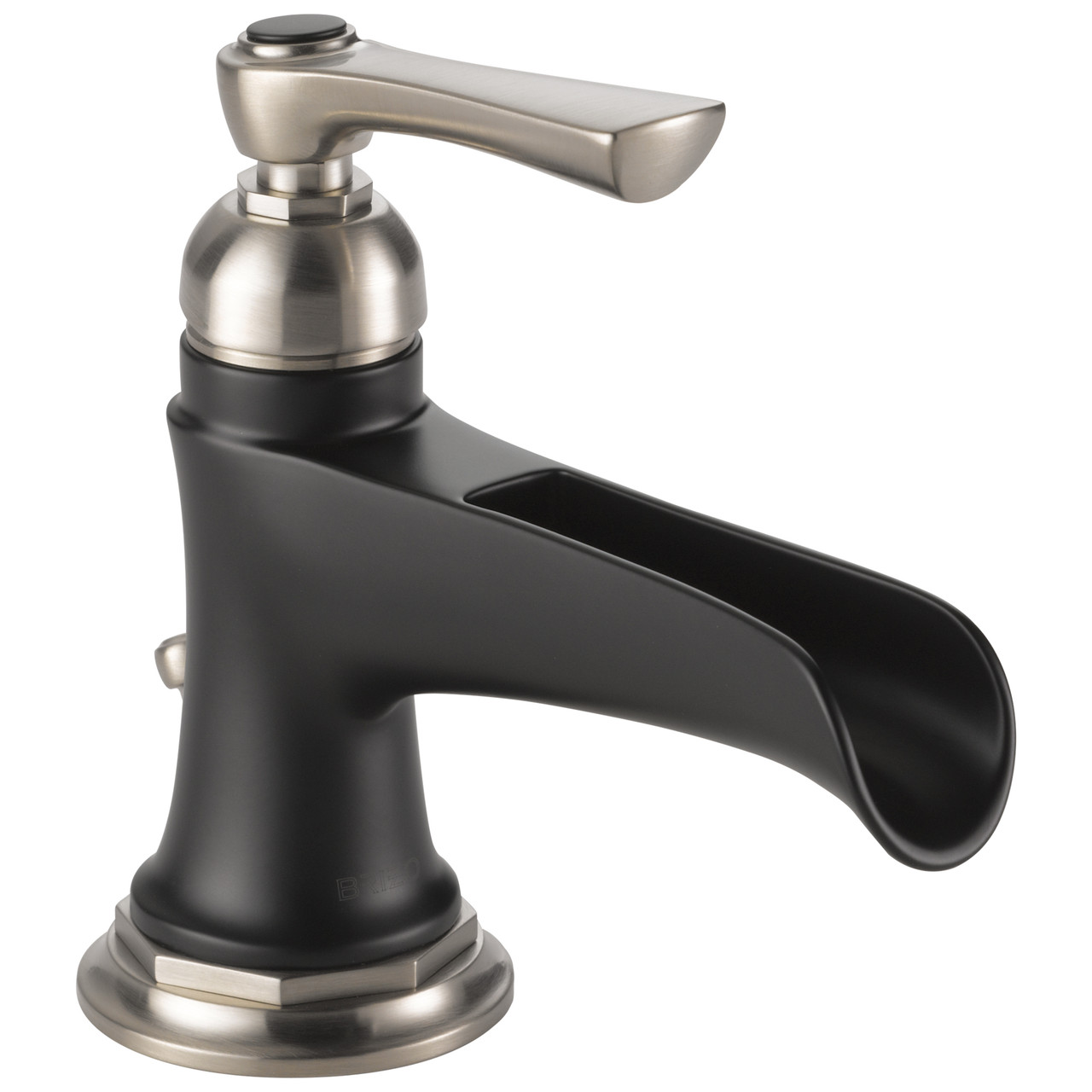 Brizo 65061LF-NKBL-ECO Single Handle Single Hole Lavatory Faucet in Luxe Nickel/Matte Black Finish, 1.2gpm Flow Rate